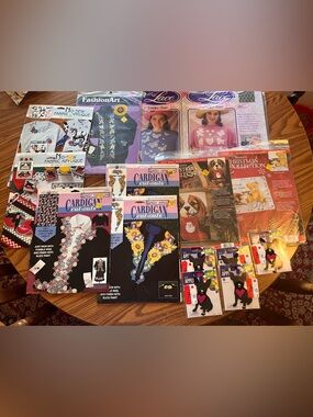 Assorted Fabric Appliqué and Cardigan Cut-Out Craft Pack - Multi-Color all new!!